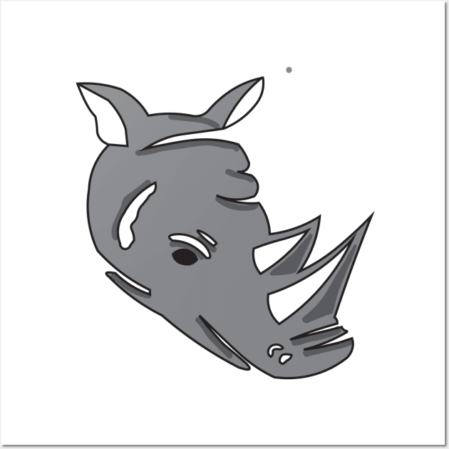 rhinoceros head Wall Art by Urtype